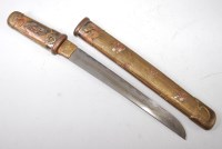 Lot 433 - A Japanese Tanto dagger, having a 24.5cm blade,...