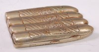 Lot 316 - A late Victorian silver plated cigar holder...