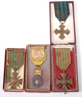 Lot 450 - A group of four French medals to include Croix...