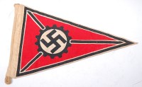 Lot 455 - A German Teno pennant having printed swastika...
