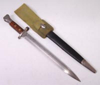 Lot 360 - A British 1888 pattern bayonet, the 30cm blade...