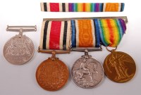 Lot 397 - A WW I British War and Victory duo, naming...