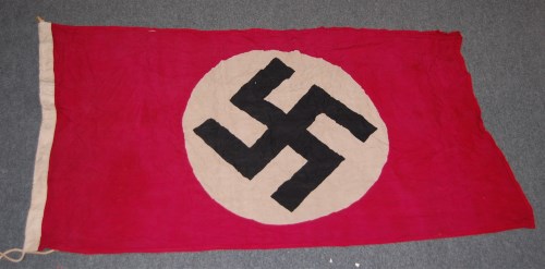 Lot 331 - A German N.S.D.A.P. cotton flag printed to the...