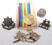Lot 515 - A WW I Victory medal, naming LIEUT. R.N....