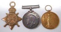 Lot 519 - A WW I trio to include 1914-15 Star, British...