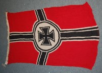 Lot 532 - A German Kriegsmarine cotton battle flag,...