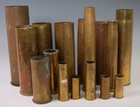 Lot 549 - A large collection of brass shell cases to...