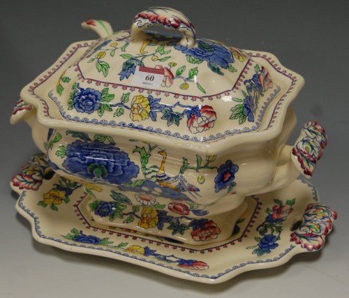 Lot 60 - A large Masons ironstone tureen and cover in...