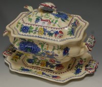 Lot 60 - A large Masons ironstone tureen and cover in...
