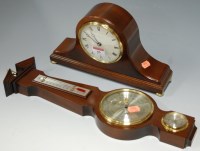 Lot 69 - A modern mahogany cased mantel clock the...