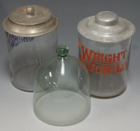 Lot 75 - A 20th century glass biscuit jar and cover,...