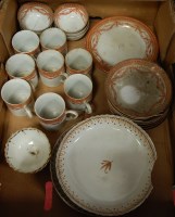 Lot 86 - *A pair of 19th century English porcelain tea...