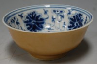 Lot 342 - *A small Chinese porcelain shallow bowl, the...