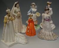 Lot 245 - A collection of modern porcelain figurines, to...