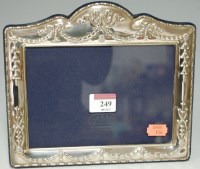 Lot 249 - A modern silver easel photograph frame, h.19cm