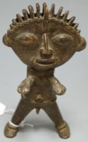 Lot 253 - An African bronze fertility figure, h.16cm