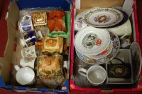 Lot 97 - Two boxes of miscellaneous china, to include;...