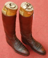 Lot 109 - A pair of early 20th century brown leather...