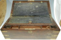 Lot 111 - *A large 19th century rosewood and brass bound...
