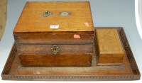 Lot 112 - *A late Victorian oak unfitted box together...