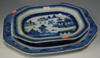 Lot 126 - *A large 19th century Chinese export blue &...