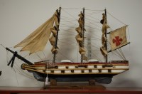 Lot 7 - A scratch built painted wooden model of a...