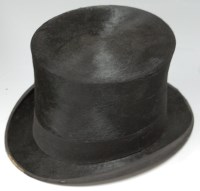 Lot 160 - An early 20th century brushed velvet top hat...