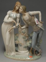 Lot 161 - A large Lladro porcelain figure group of Romeo...