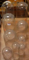 Lot 170 - *A Victorian glass dome (lacking base), height...