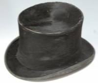 Lot 173 - *An Edwardian brushed velvet top hat bearing a...