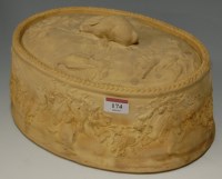Lot 174 - *A Victorian Wedgwood cane ware game pie dish...
