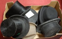 Lot 190 - A modern ladies black fur felt dressage hat...