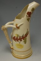Lot 217 - A Royal Worcester ivoryware tusk jug, shape No....