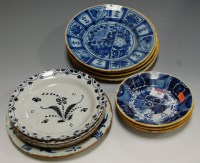 Lot 50 - *A set of three 18th century Delft blue &...