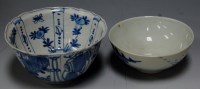 Lot 224 - An 18th century Chinese export blue and white...