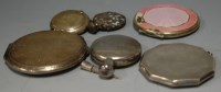 Lot 289 - Assorted silver powder compacts, to include...