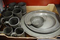 Lot 307 - *Assorted 19th century pewter wares, to...