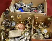 Lot 310 - Three boxes of assorted metalware, to include;...