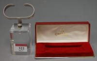 Lot 322 - An Omega perspex watch display stand together...