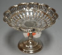 Lot 330 - A George V silver pedestal bonbon dish of...