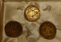 Lot 332 - A pair of gilt metal cufflinks, each in the...