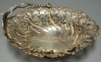 Lot 337 - A late Victorian silver bonbon dish of pierced...