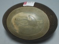 Lot 338 - A mid 20th century carved emu's egg