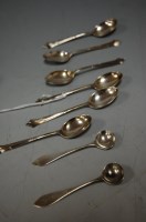 Lot 348 - A set of six George V silver coffee spoons;...