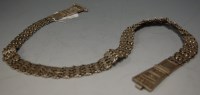 Lot 353 - An Indian silver ladies meshlink belt, the...