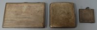 Lot 364 - *A George V silver pocket cigarette case,...