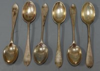 Lot 365 - *A set of six George V silver coffee spoons