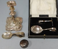 Lot 366 - *A George V silver two-piece christening set,...