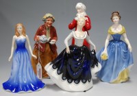 Lot 259 - Five various Royal Doulton figurines, to...
