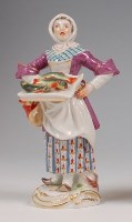 Lot 3074 - A Meissen porcelain figure 'The Carp Seller',...